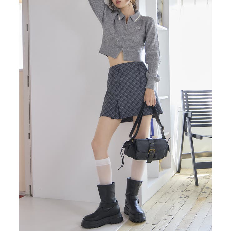 ワンポイント刺しゅうダブルジップラメニット | NICE CLAUP / OLIVE des OLIVE　OUTLET | 詳細画像17 