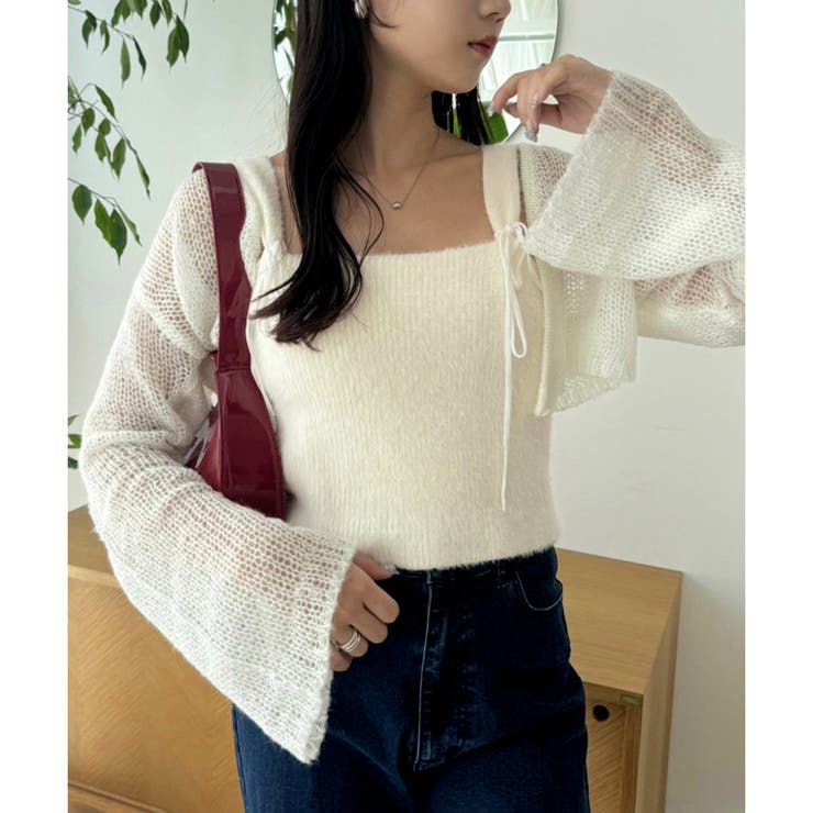 nala ボレロ　Mサイズ インナー+ボレロカーディガン[品番：NCLW0014862]｜NICE CLAUP