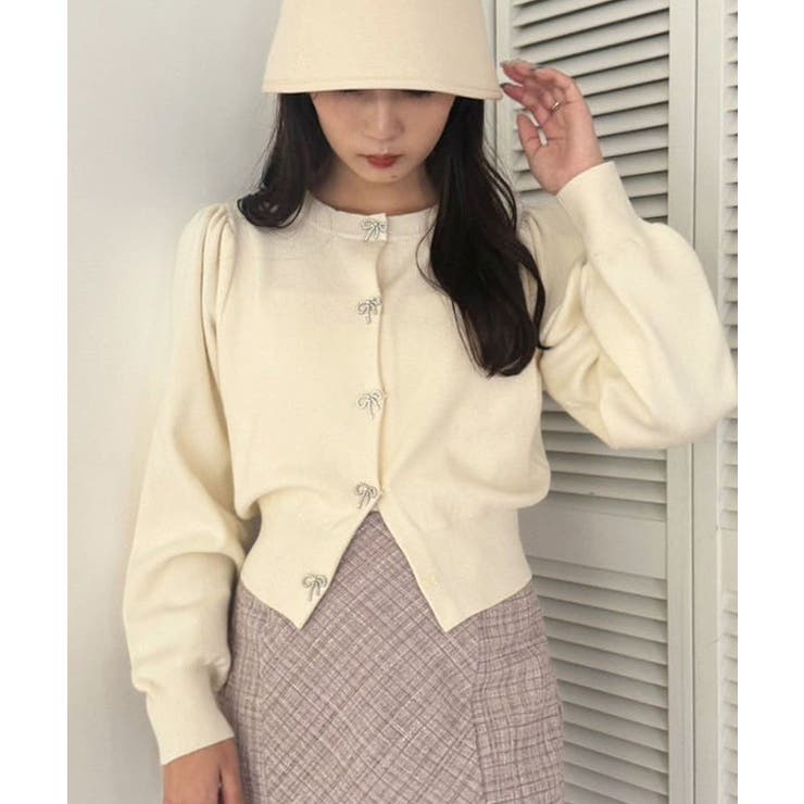 おすすめネット リボンボタンカーディガン[品番：NCLW0014982]｜NICE CLAUP トップス