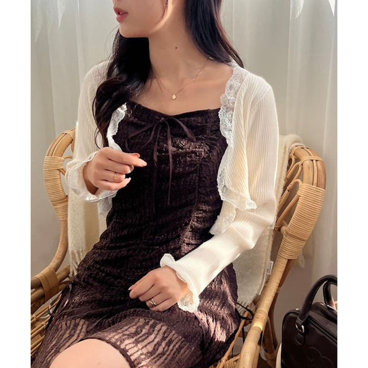 one after another】【着回し抜群】レースボレロカーディガン[品番：NCLW0014863]｜NICE CLAUP / OLIVE  des OLIVE OUTLET（ナイスクラップ オリーブデオリーブ アウトレット）のレディースファッション通販｜SHOPLIST（ショップリスト）