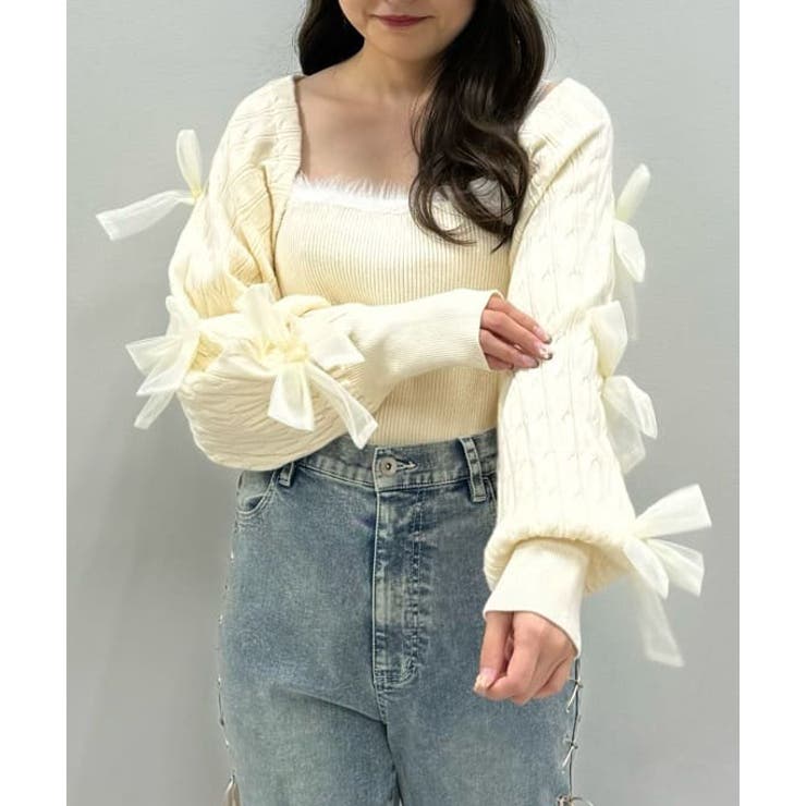 one after another】リボンニットアンサンブル[品番：NCLW0015063