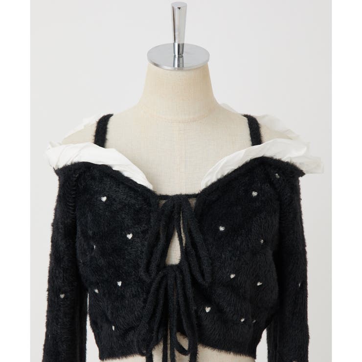 ハート刺繍リボンニット[品番：NCLW0016591]｜NICE CLAUP