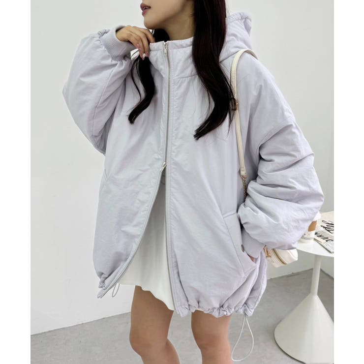 サックス | 【one after another】モンスターパーカーオーバーサイズブルゾン | NICE CLAUP / OLIVE des OLIVE　OUTLET