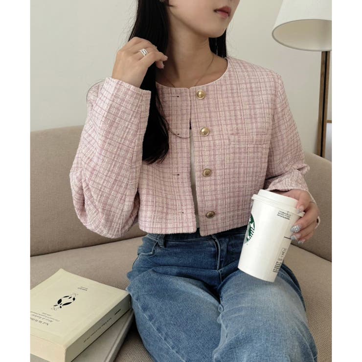 セットで着られる ツイードショートジャケット[品番：NCLW0014913