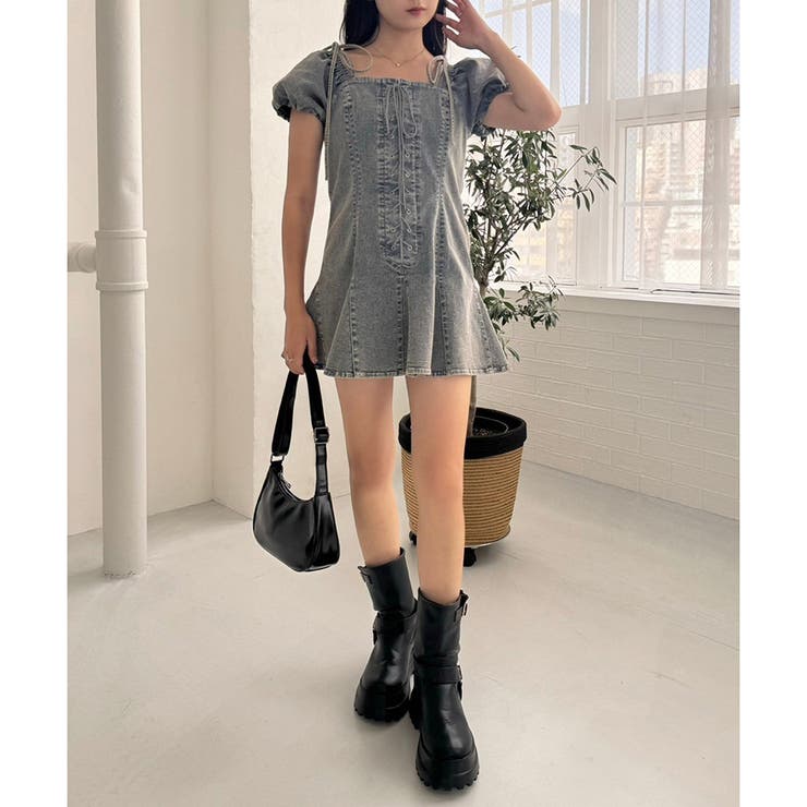 Jean Paul GAULTIER ワンピース　デニム　レースアップ Jean Paul GAULTIER ワンピース デニム レースアップ