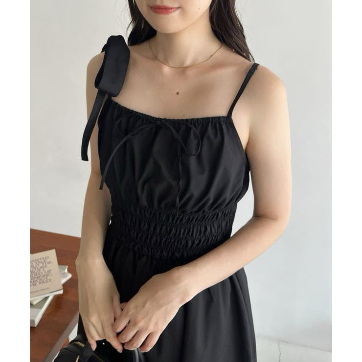 ☆限定値下【新品】ナイスクラップ　あざとモテキャミワンピース　肩リボン　港区女子 ☆限定値下【新品】ナイスクラップ あざとモテキャミワンピース