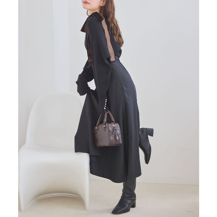 【one after another】【スタイルアップ効果◎】肩ベロアリボンキャ… | NICE CLAUP / OLIVE des OLIVE　OUTLET | 詳細画像59 