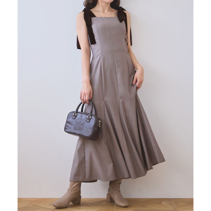 【one after another】【スタイルアップ効果◎】肩ベロアリボンキャ… | NICE CLAUP / OLIVE des OLIVE　OUTLET | 詳細画像10 