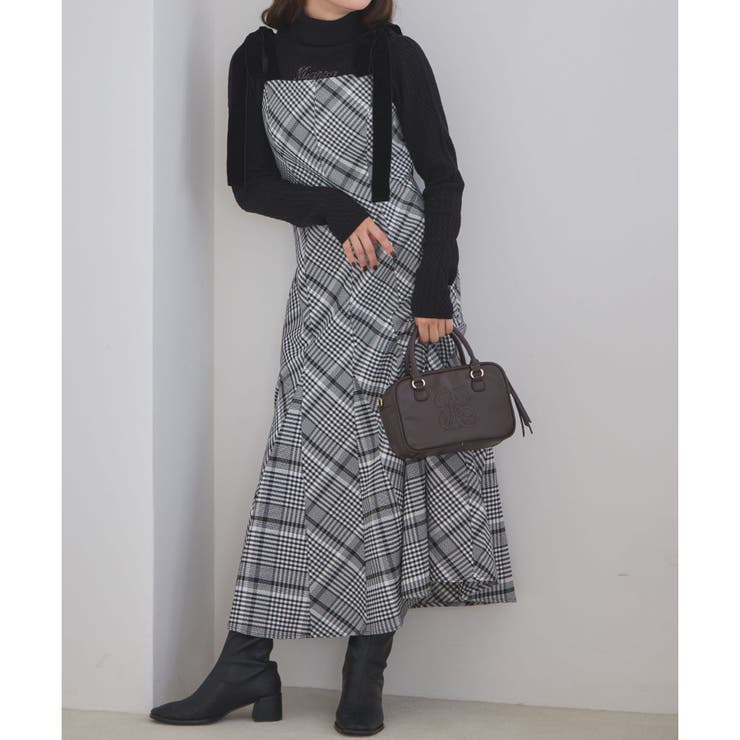 肩ベロアリボンキャミワンピース[品番：NCLW0014969]｜NICE CLAUP / OLIVE des OLIVE　OUTLET（ナイスクラップ　 オリーブデオリーブ　アウトレット）のレディースファッション通販｜SHOPLIST（ショップリスト）
