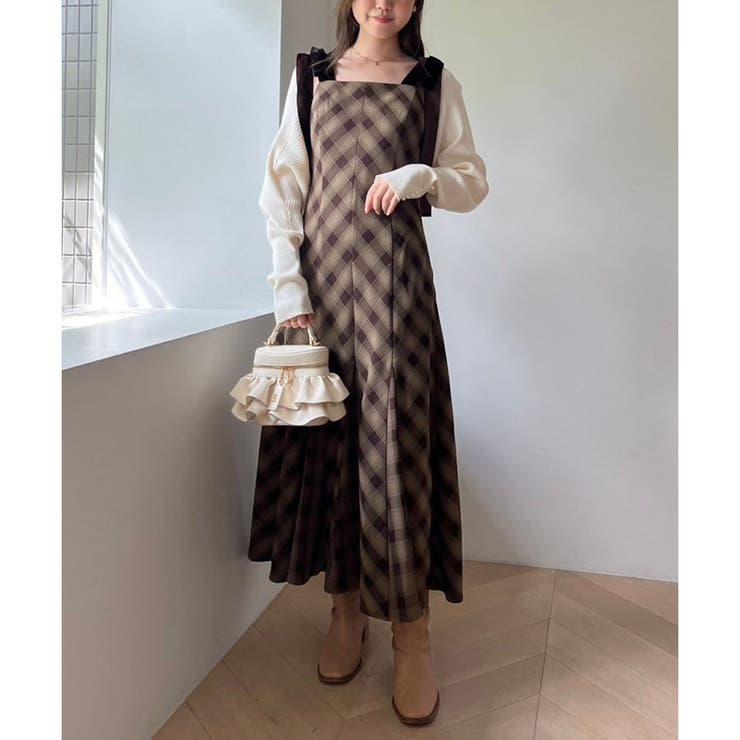 【one after another】【スタイルアップ効果◎】肩ベロアリボンキャ… | NICE CLAUP / OLIVE des OLIVE　OUTLET | 詳細画像29 