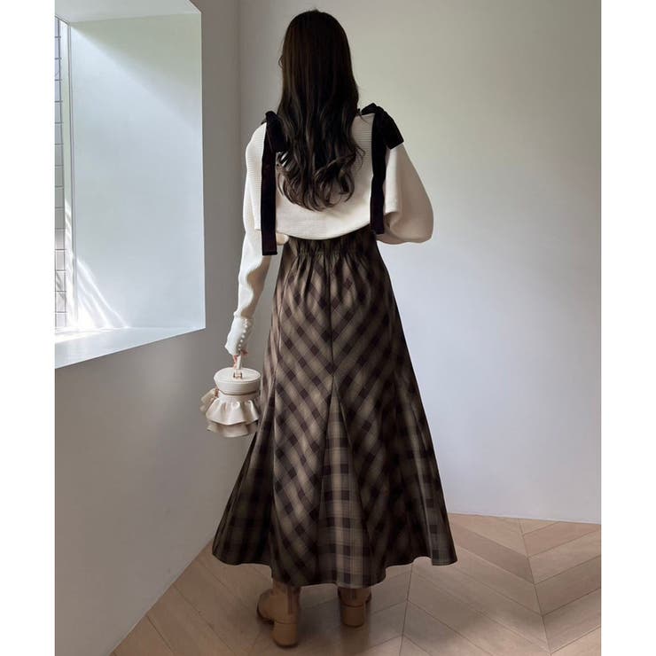 【one after another】【スタイルアップ効果◎】肩ベロアリボンキャ… | NICE CLAUP / OLIVE des OLIVE　OUTLET | 詳細画像30 