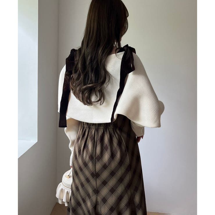 【one after another】【スタイルアップ効果◎】肩ベロアリボンキャ… | NICE CLAUP / OLIVE des OLIVE　OUTLET | 詳細画像36 