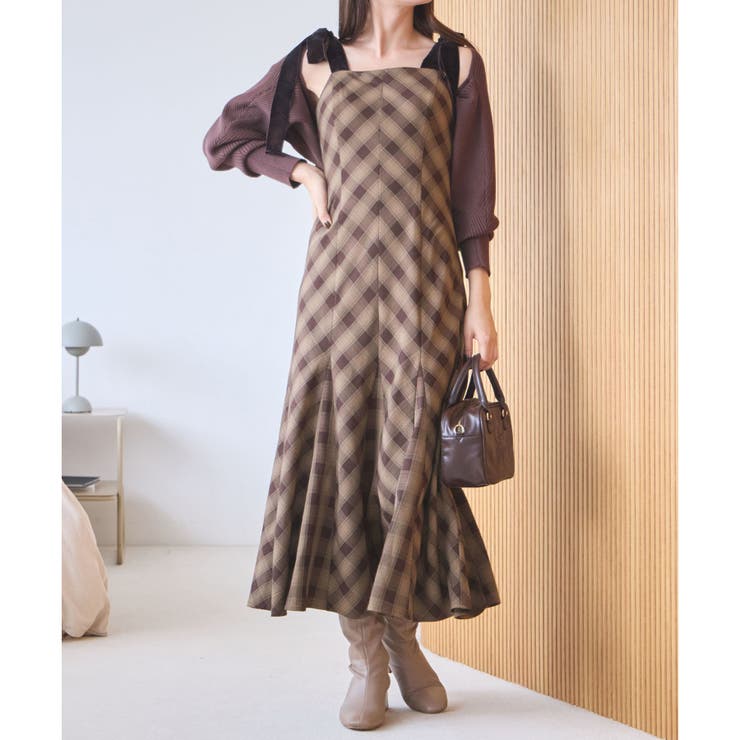 【one after another】【スタイルアップ効果◎】肩ベロアリボンキャ… | NICE CLAUP / OLIVE des OLIVE　OUTLET | 詳細画像22 