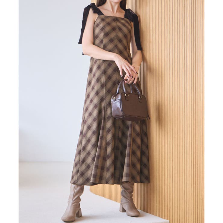 【one after another】【スタイルアップ効果◎】肩ベロアリボンキャ… | NICE CLAUP / OLIVE des OLIVE　OUTLET | 詳細画像23 