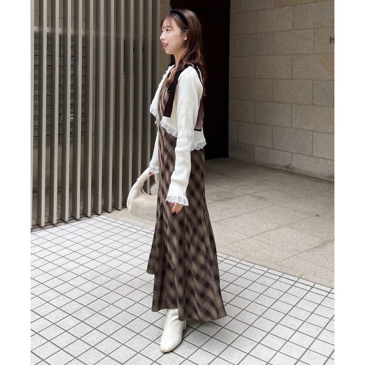 【one after another】【スタイルアップ効果◎】肩ベロアリボンキャ… | NICE CLAUP / OLIVE des OLIVE　OUTLET | 詳細画像52 