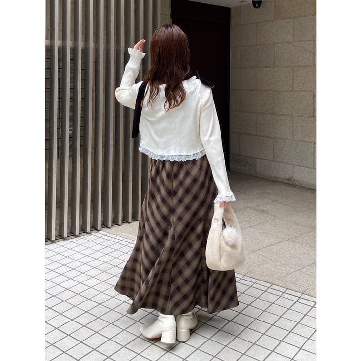 【one after another】【スタイルアップ効果◎】肩ベロアリボンキャ… | NICE CLAUP / OLIVE des OLIVE　OUTLET | 詳細画像53 