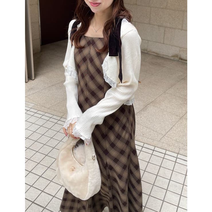 【one after another】【スタイルアップ効果◎】肩ベロアリボンキャ… | NICE CLAUP / OLIVE des OLIVE　OUTLET | 詳細画像54 