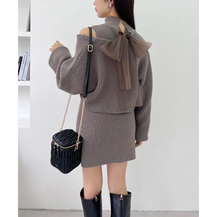 美品✨PLEATS PLEASE バイカラー バックリボンワンピース 2点セット 美品✨PLEATS PLEASE バイカラー バックリボンワンピース 2点セット 美