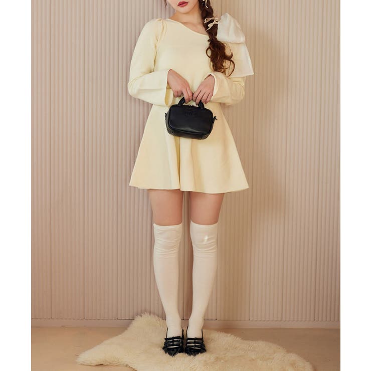 【one after another】肩リボンミニワンピ | NICE CLAUP / OLIVE des OLIVE　OUTLET | 詳細画像5 