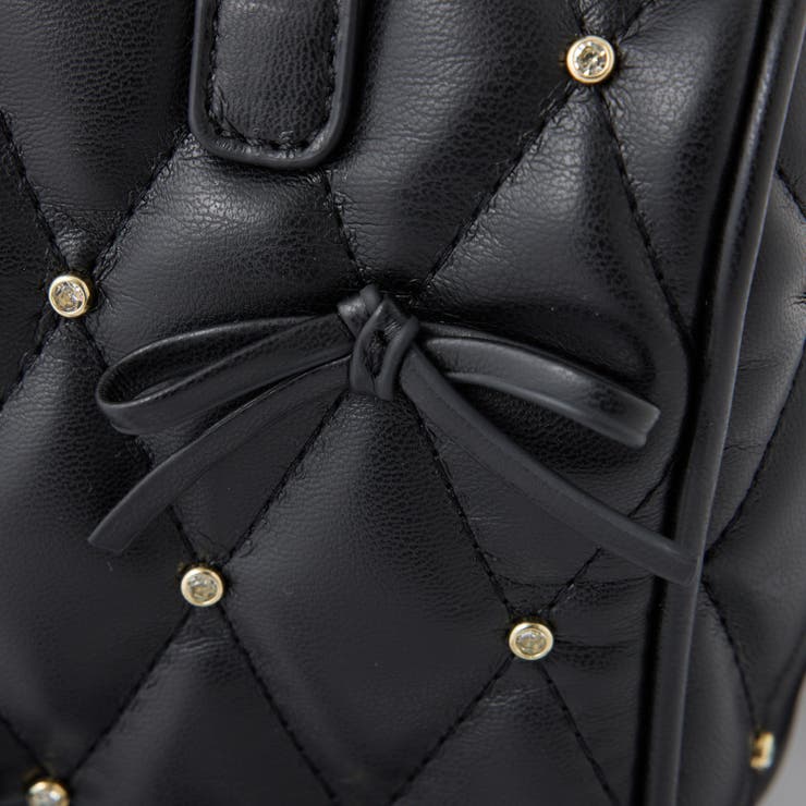 one after another】リボンビジュー付きキルティングBAG[品番