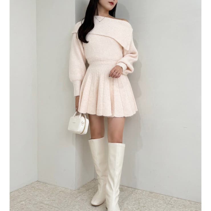 リボン付きスクエア　ロング　ブーツ　ナイスクラップ オリーブデオリーブ リボン付きスクエア ロング ブーツ ナイスクラップ オリーブデオリーブ