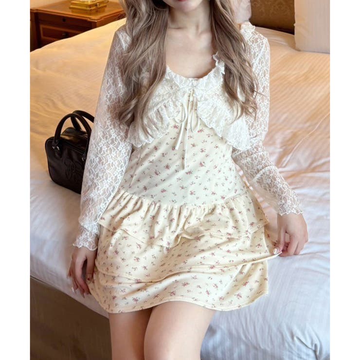 one after another】〈plume〉ボレロセットミニワンピース[品番