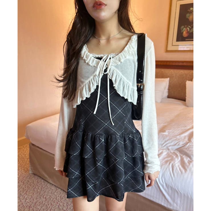 one after another】〈plume〉ボレロセットミニワンピース[品番