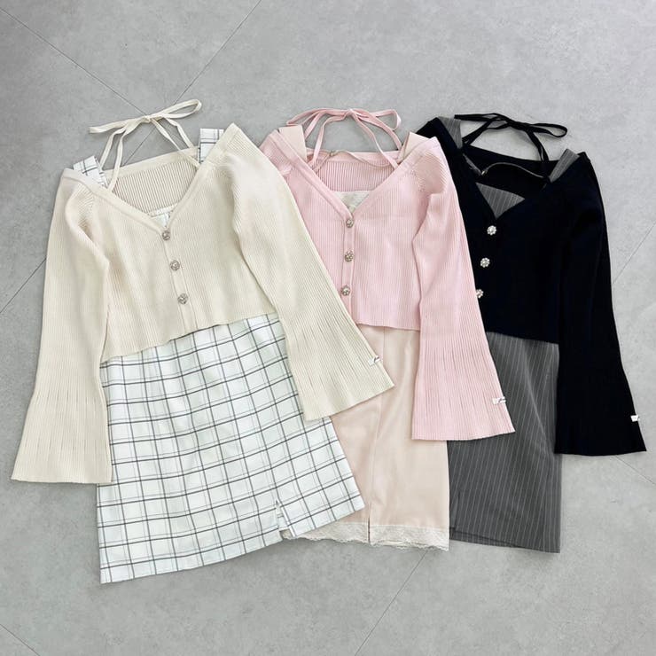 ニットセットミニワンピース[品番：NCLW0015013]｜NICE CLAUP