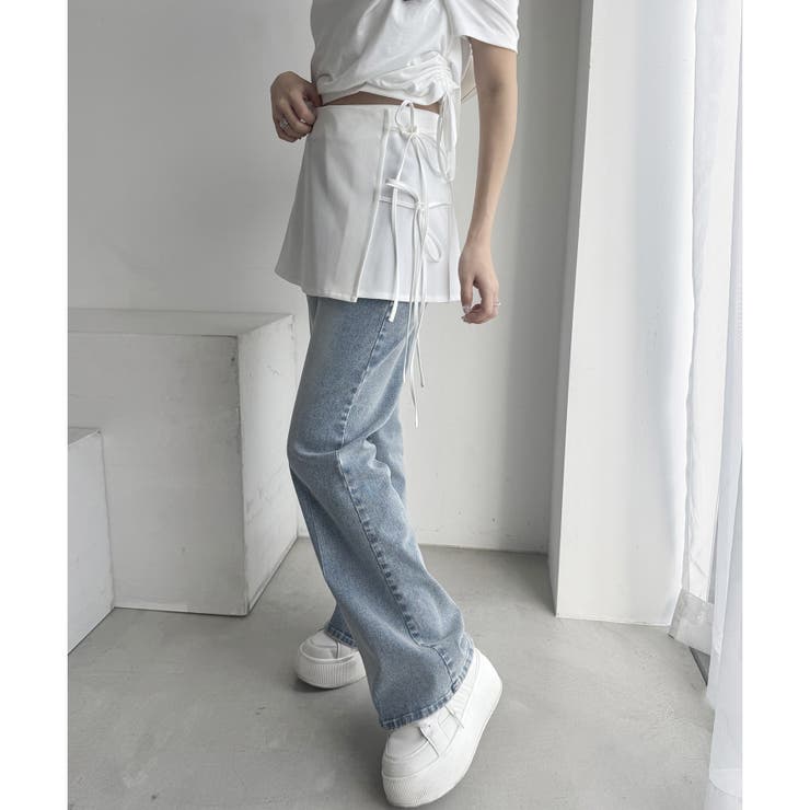 【one after another】プリーツミニ巻きスカート | NICE CLAUP / OLIVE des OLIVE　OUTLET | 詳細画像6 