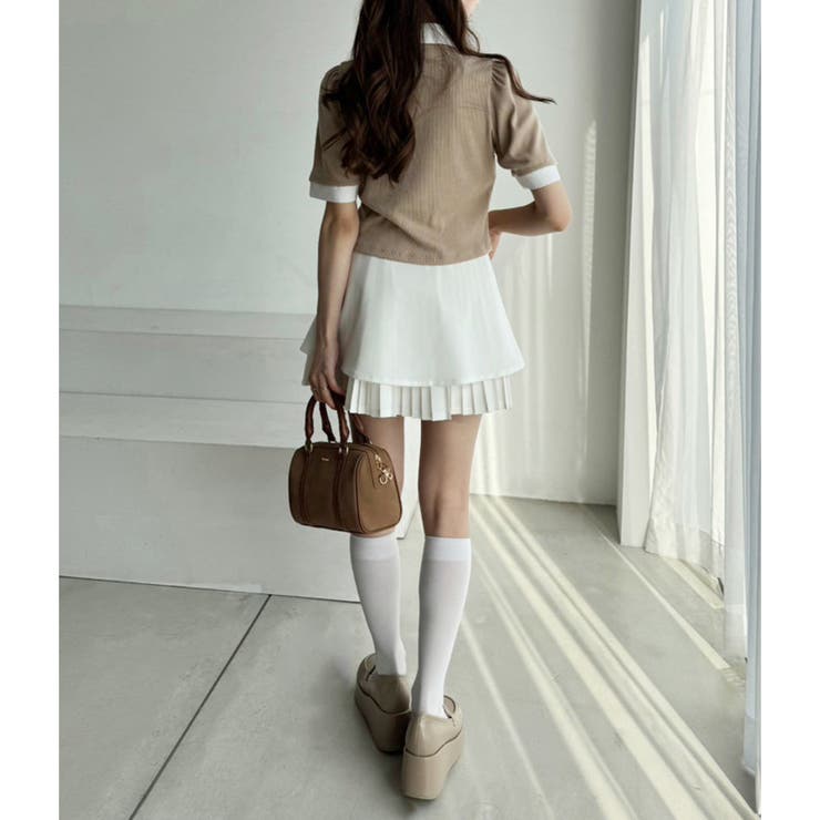 【one after another】プリーツミニ巻きスカート | NICE CLAUP / OLIVE des OLIVE　OUTLET | 詳細画像3 