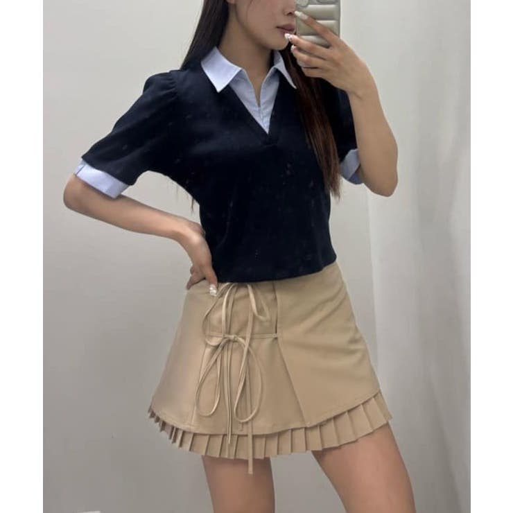 【one after another】プリーツミニ巻きスカート | NICE CLAUP / OLIVE des OLIVE　OUTLET | 詳細画像36 