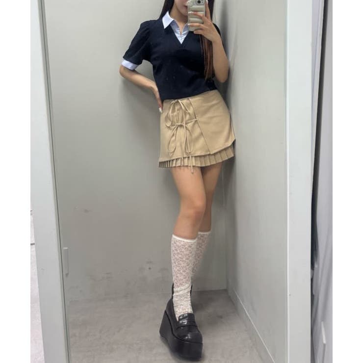 【one after another】プリーツミニ巻きスカート | NICE CLAUP / OLIVE des OLIVE　OUTLET | 詳細画像39 