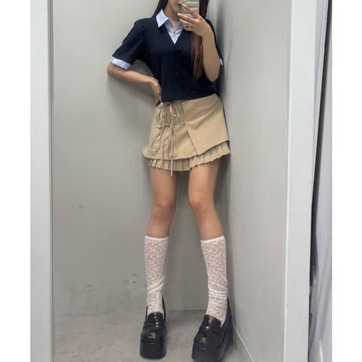 【one after another】プリーツミニ巻きスカート | NICE CLAUP / OLIVE des OLIVE　OUTLET | 詳細画像40 