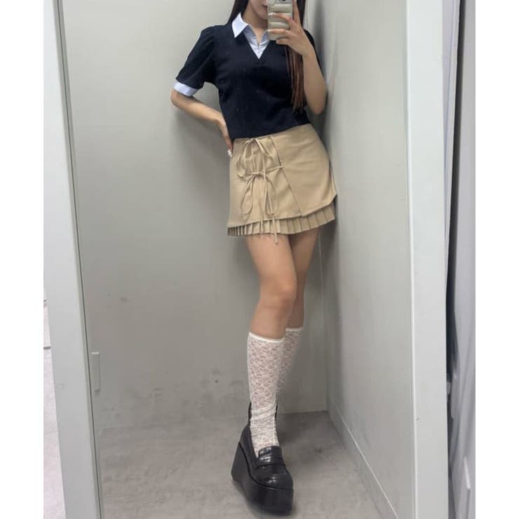 【one after another】プリーツミニ巻きスカート | NICE CLAUP / OLIVE des OLIVE　OUTLET | 詳細画像41 