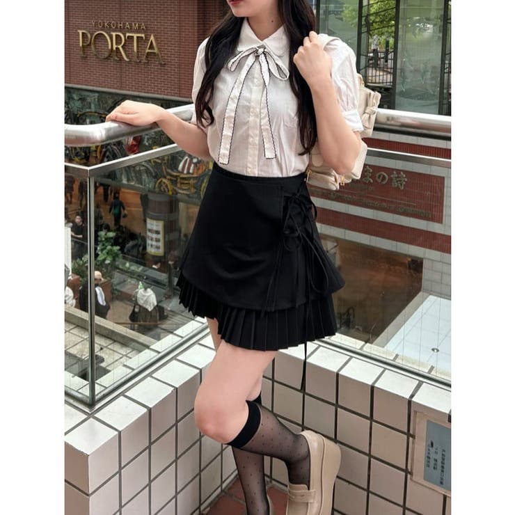 【one after another】プリーツミニ巻きスカート | NICE CLAUP / OLIVE des OLIVE　OUTLET | 詳細画像43 