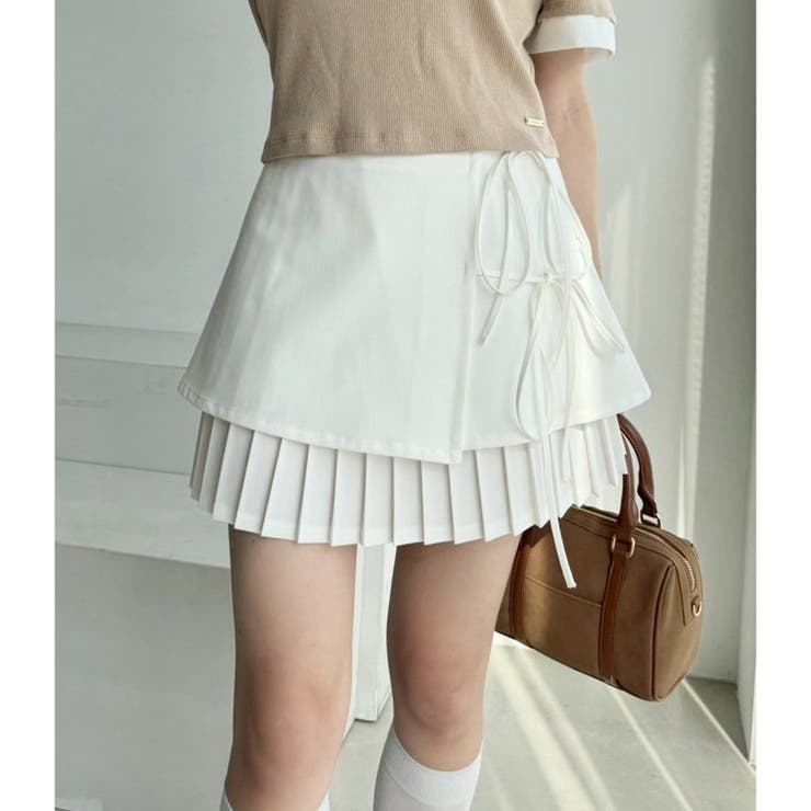 オフ | 【one after another】プリーツミニ巻きスカート | NICE CLAUP / OLIVE des OLIVE　OUTLET