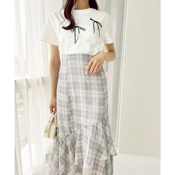 ランダムフリルロングスカート スリット入り | NICE CLAUP / OLIVE des OLIVE　OUTLET | 詳細画像9 