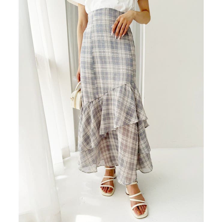 ランダムフリルロングスカート スリット入り | NICE CLAUP / OLIVE des OLIVE　OUTLET | 詳細画像12 