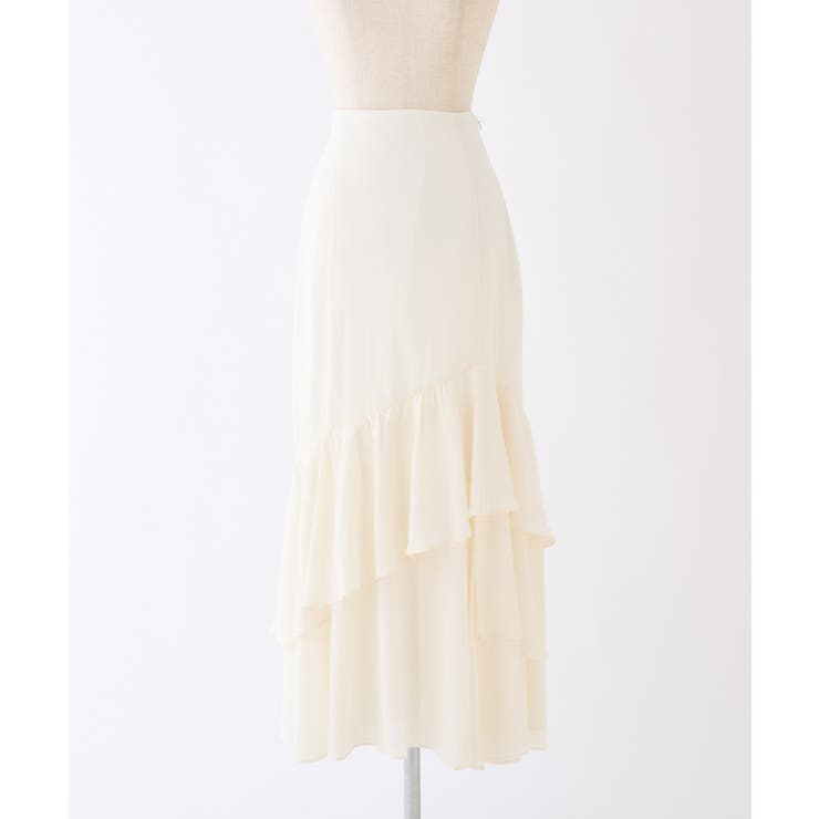 ランダムフリルロングスカート スリット入り | NICE CLAUP / OLIVE des OLIVE　OUTLET | 詳細画像13 