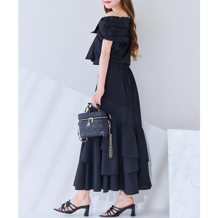 ランダムフリルロングスカート スリット入り | NICE CLAUP / OLIVE des OLIVE　OUTLET | 詳細画像27 