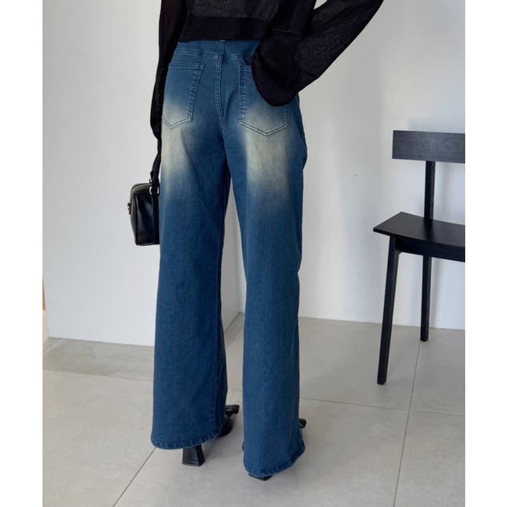 【one after another】ワイドデニムパンツ | NICE CLAUP / OLIVE des OLIVE　OUTLET | 詳細画像4 