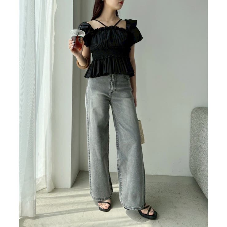 【one after another】ワイドデニム | NICE CLAUP / OLIVE des OLIVE　OUTLET | 詳細画像4 