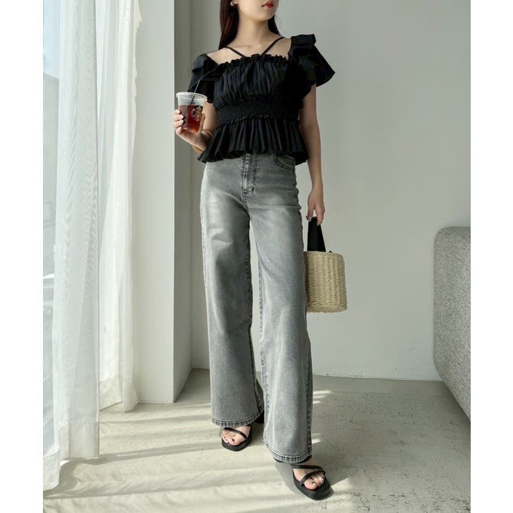 【one after another】ワイドデニム | NICE CLAUP / OLIVE des OLIVE　OUTLET | 詳細画像5 