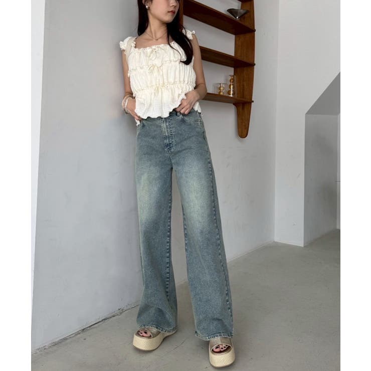 【one after another】ワイドデニム | NICE CLAUP / OLIVE des OLIVE　OUTLET | 詳細画像17 