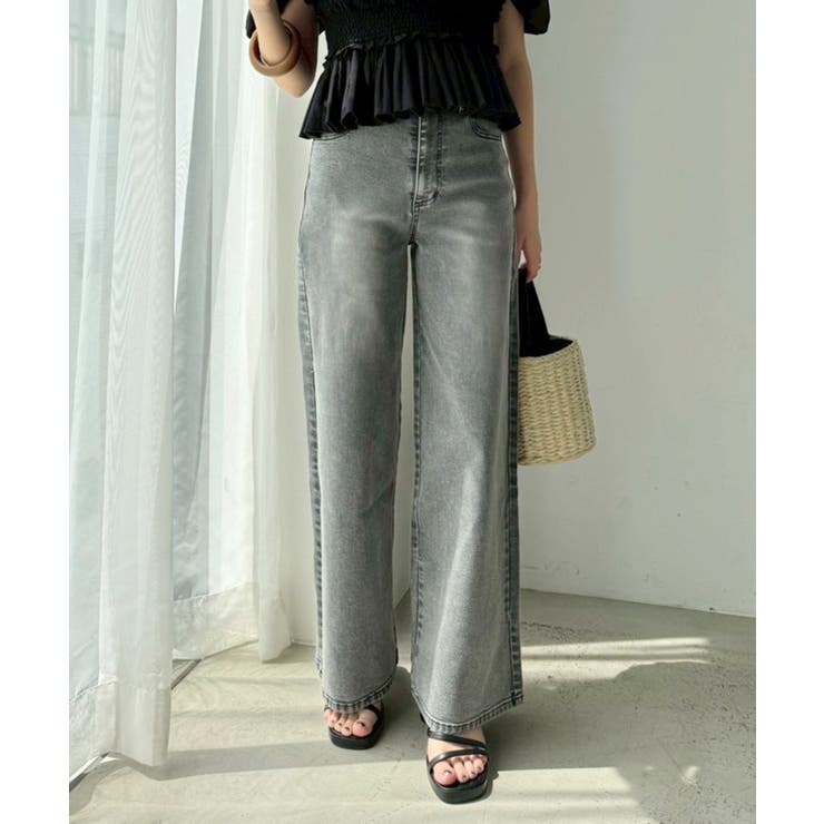 グレー | 【one after another】ワイドデニム | NICE CLAUP / OLIVE des OLIVE　OUTLET