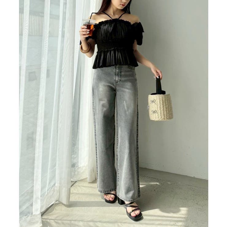 【one after another】ワイドデニム | NICE CLAUP / OLIVE des OLIVE　OUTLET | 詳細画像2 