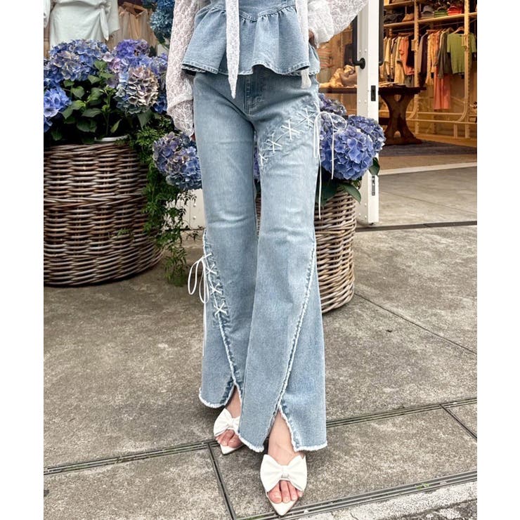 サックス | 【one after another】【お揃いcollection】デニムパンツ | NICE CLAUP / OLIVE des OLIVE　OUTLET