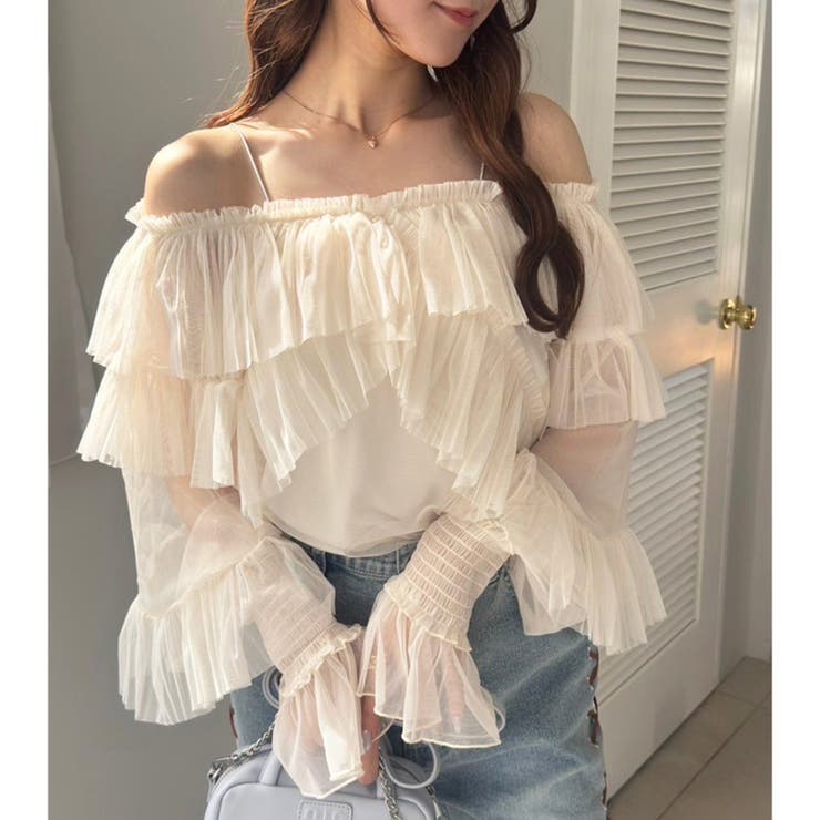 one after another】2WAYチュールトップス[品番：NCLW0016062]｜NICE