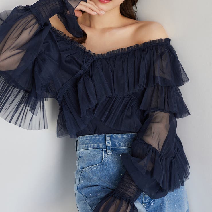 one after another】2WAYチュールトップス[品番：NCLW0016062]｜NICE