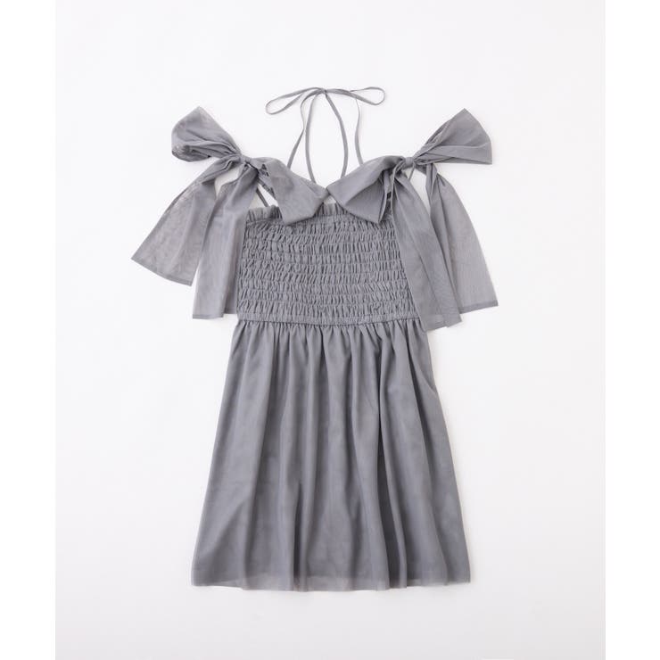 【one after another】肩リボンシャーリングビスチェ | NICE CLAUP / OLIVE des OLIVE　OUTLET | 詳細画像2 